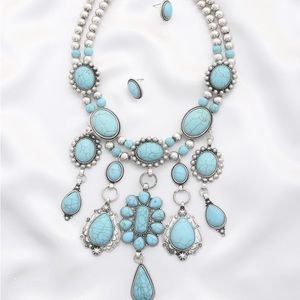 Beaded Necklace with earring